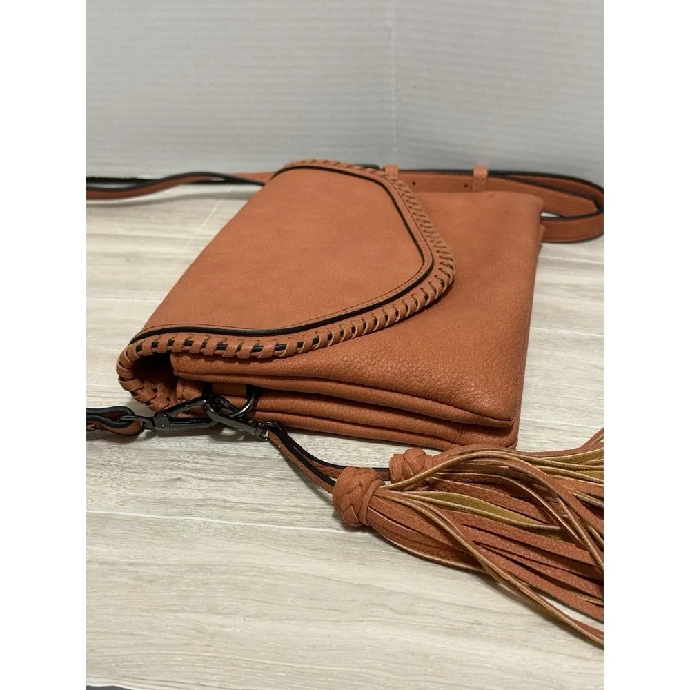 Jen & Co Sloane‎ Flapover Crossbody with Tassel